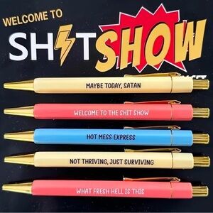 Humorous Pen Set 5 Pc NWT